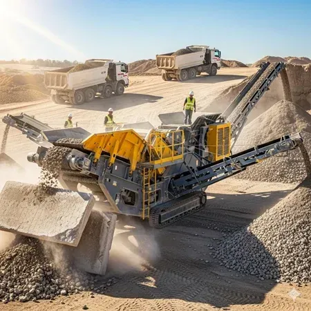Fort Worth concrete recycling process site