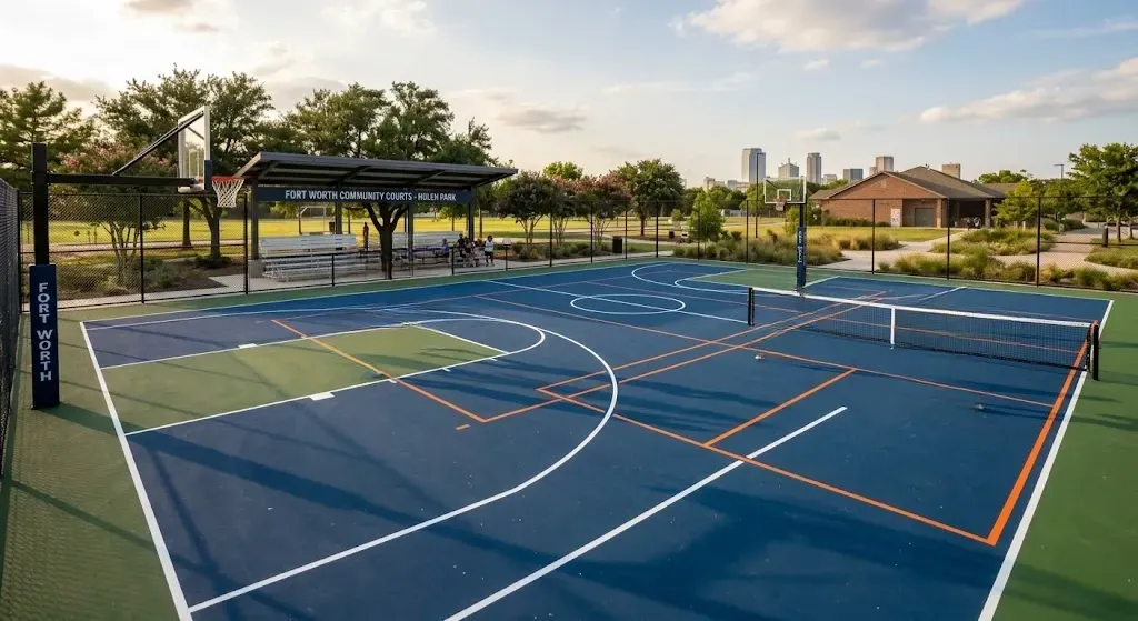 Fort Worth custom athletic court striping