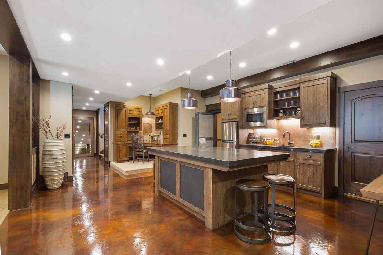 stained concrete floor