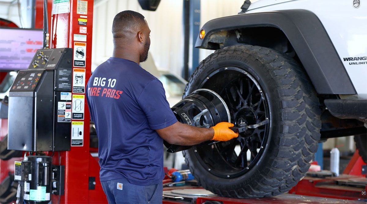 Wheel alignment service at Big 10 Tire Pros in Jackson, MS