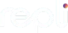 White background with abstract design elements and a gradient colored circle.