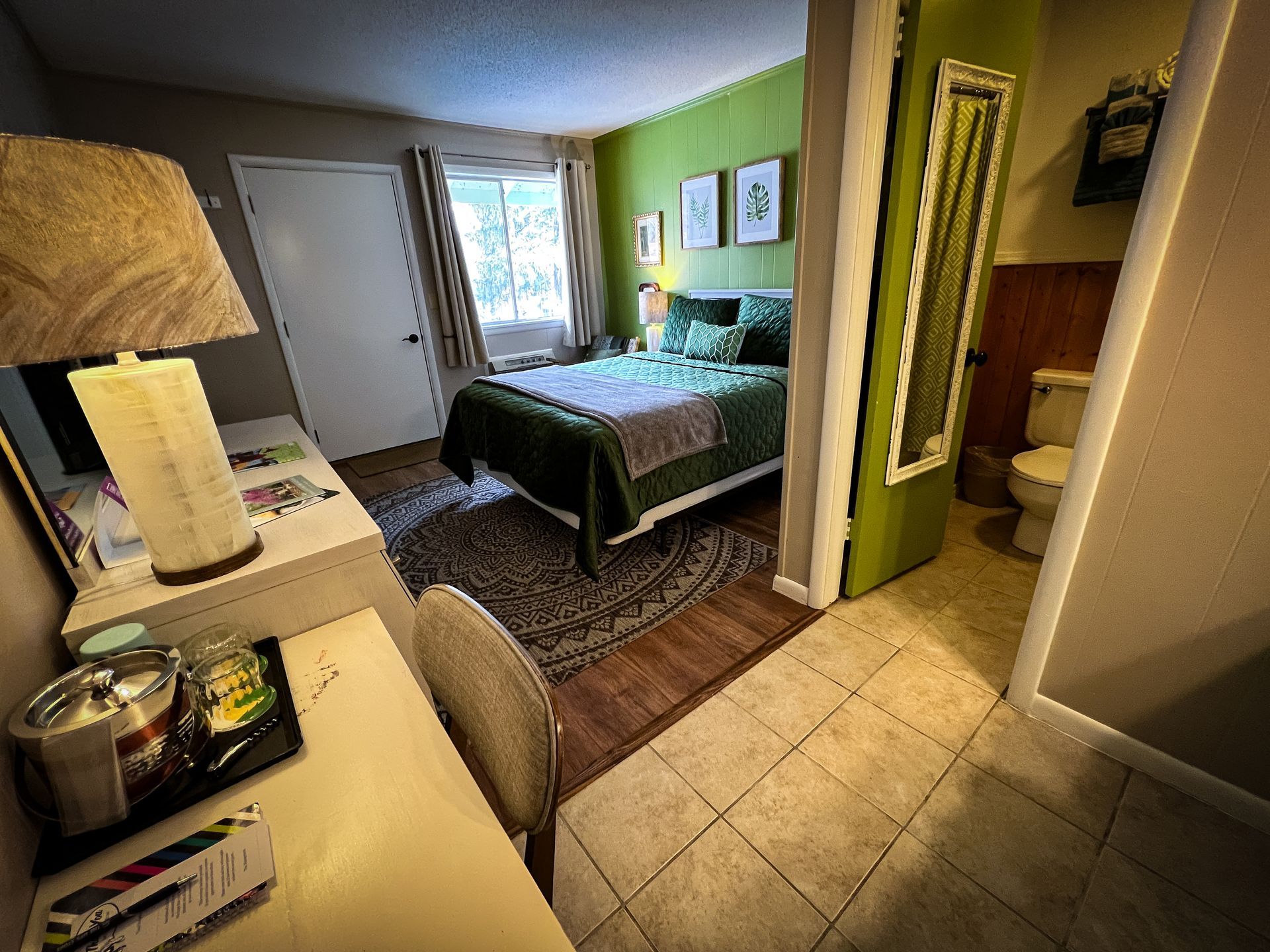 Interior of #10 Single Guest Room – The Jungle Room