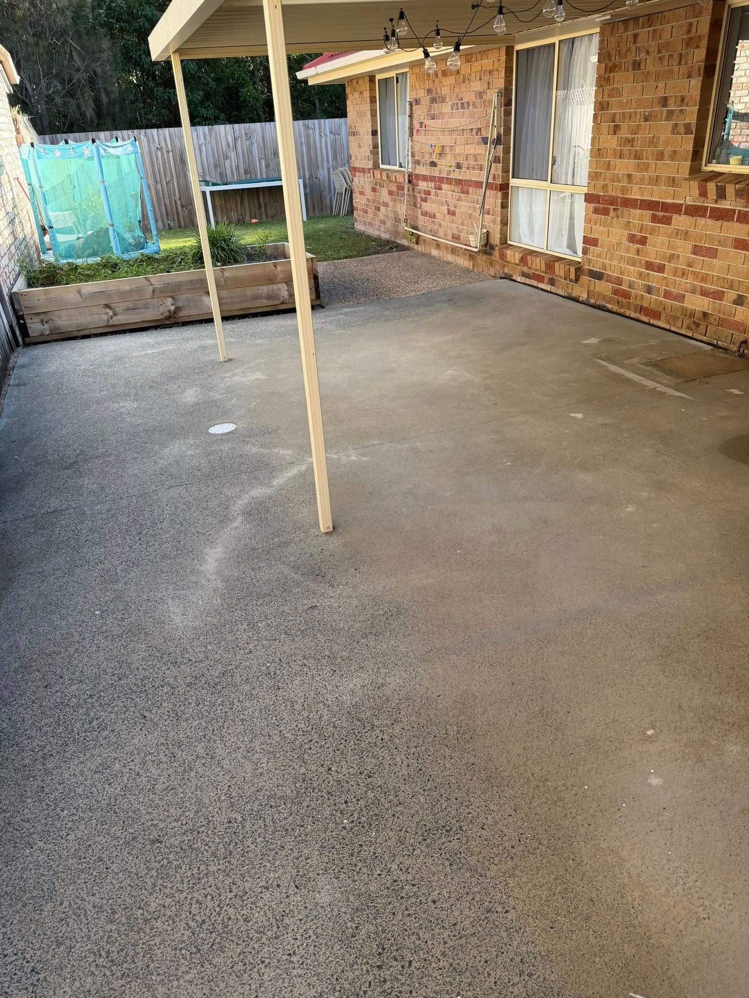 Concrete Patio Under a Covered Area — Coastal Pressure Solutions in Paradise Point, QLD