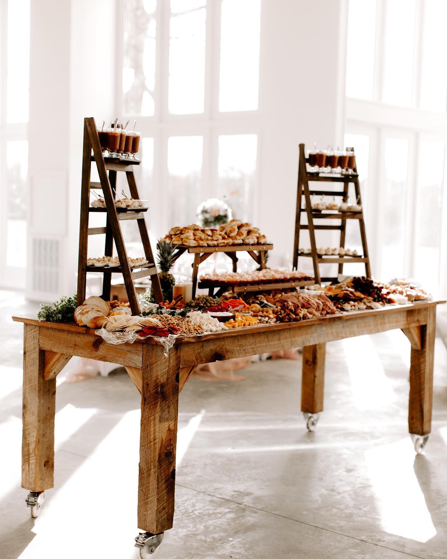 assorted finger foods and desserts catered for event