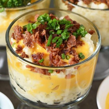 loaded mashed potato cups