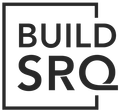 Black-and-white BUILD SRO logo inside a square frame