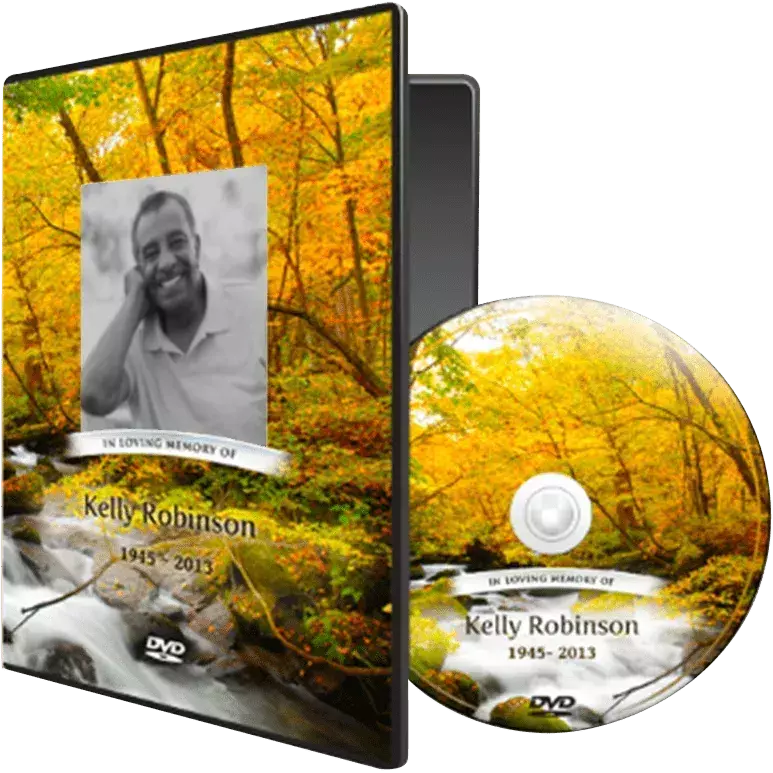 DVD case and disc with floral design and black-and-white portrait of Kelly Robinson