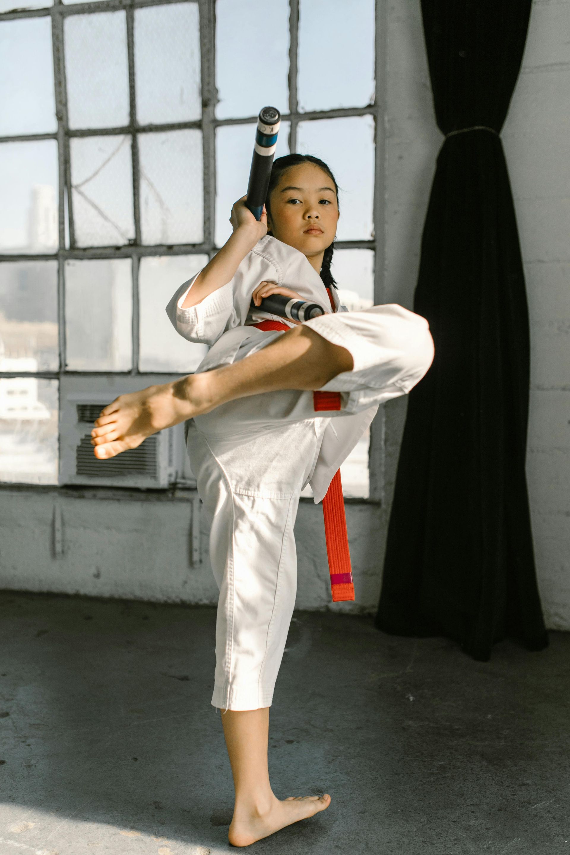 Kids learning martial arts at Funfinity Summer Camp Plano TX