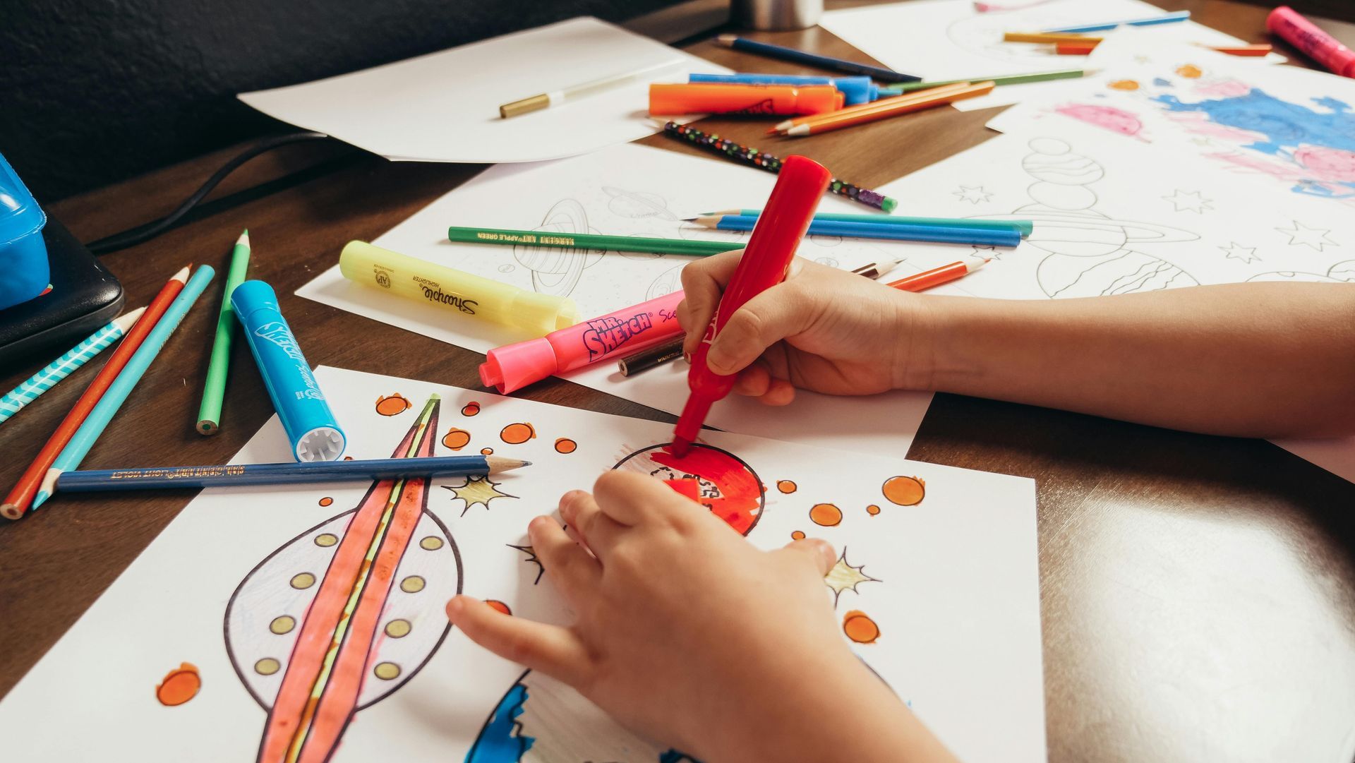 Children doing arts and crafts at Funfinity Summer Camp