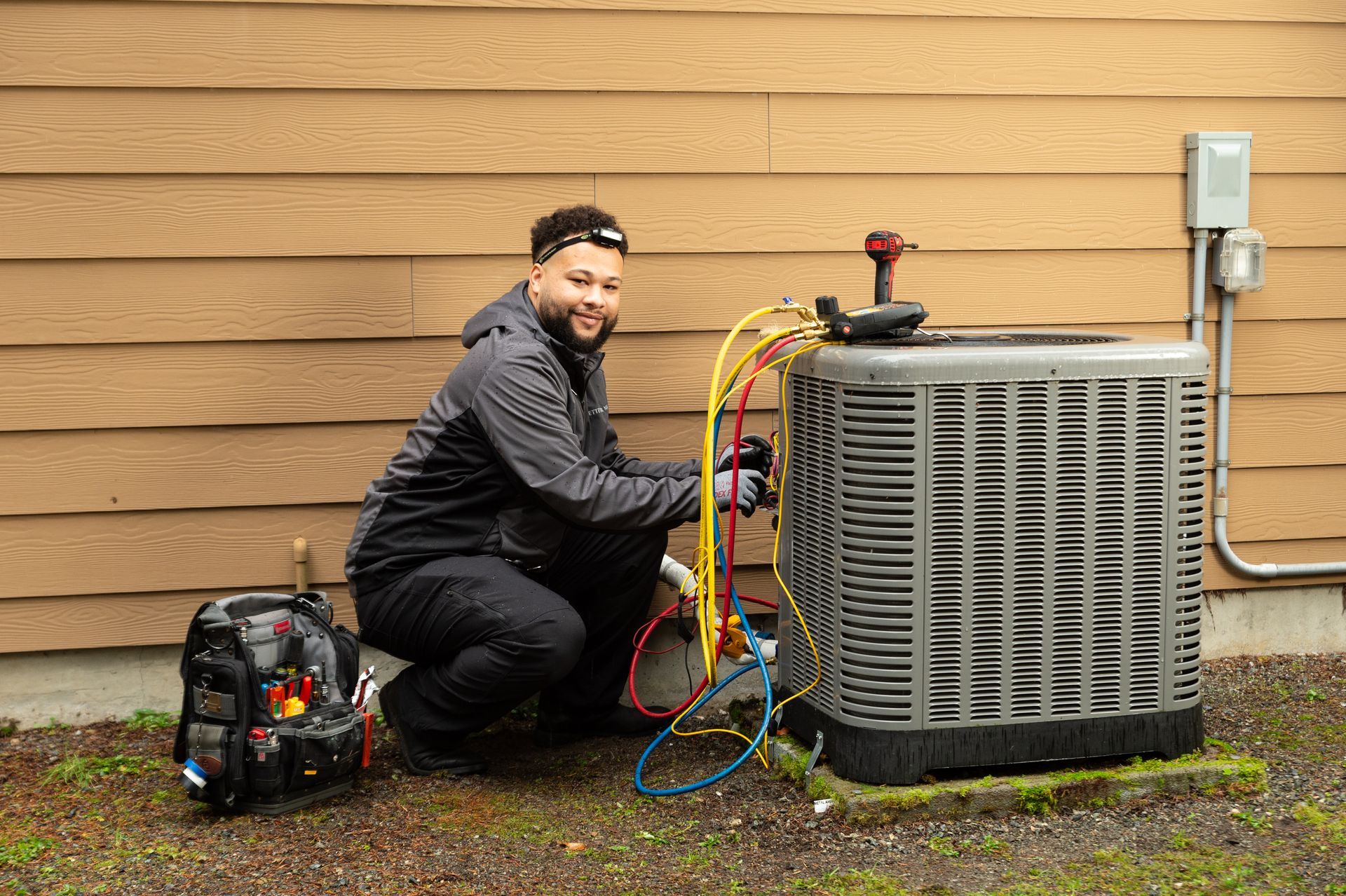 Outdoor mini-split condenser repair 