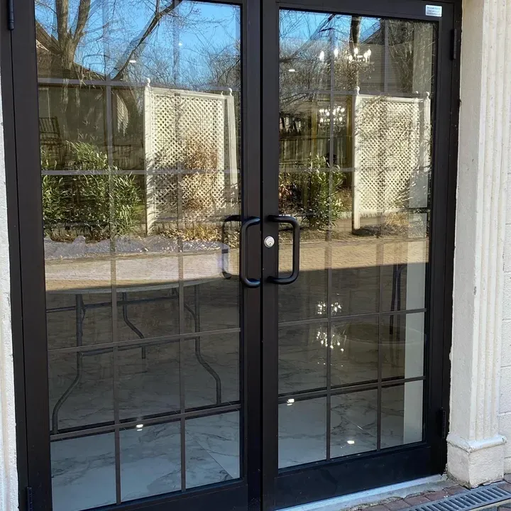 Aluminum glass doors, Arsenal Glass, NJ.