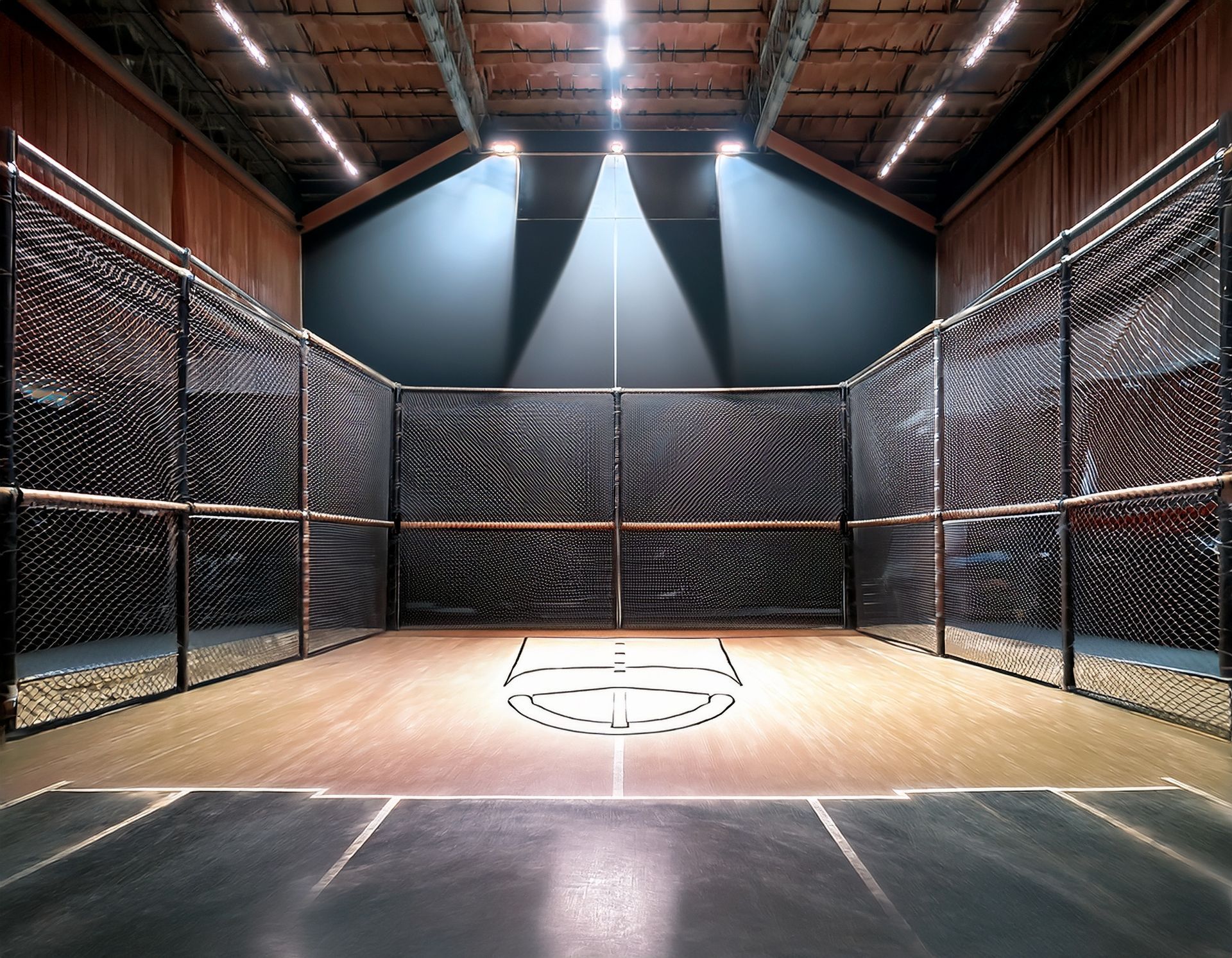 gym retractable batting cage planning
