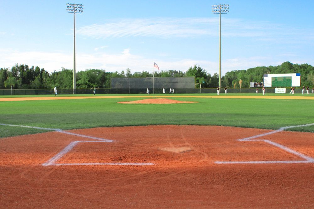 artificial turf baseball field