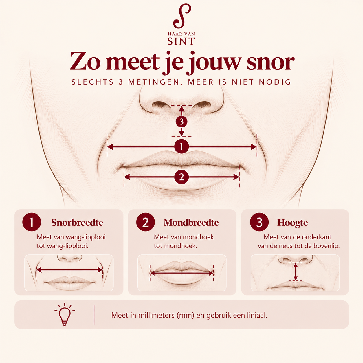 Kerstman snor Classic