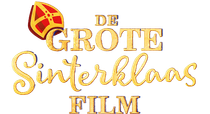 Logo voor “De Grote Sinterklaas Film” in goud en rood op een witte achtergrond.