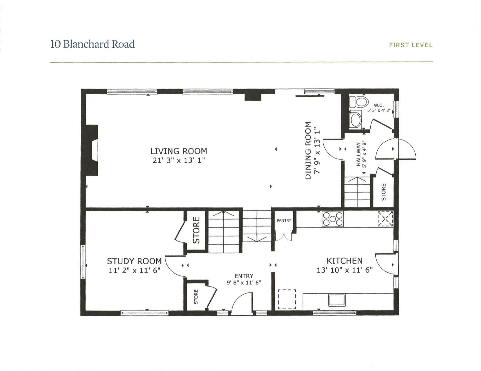 First level floor plan