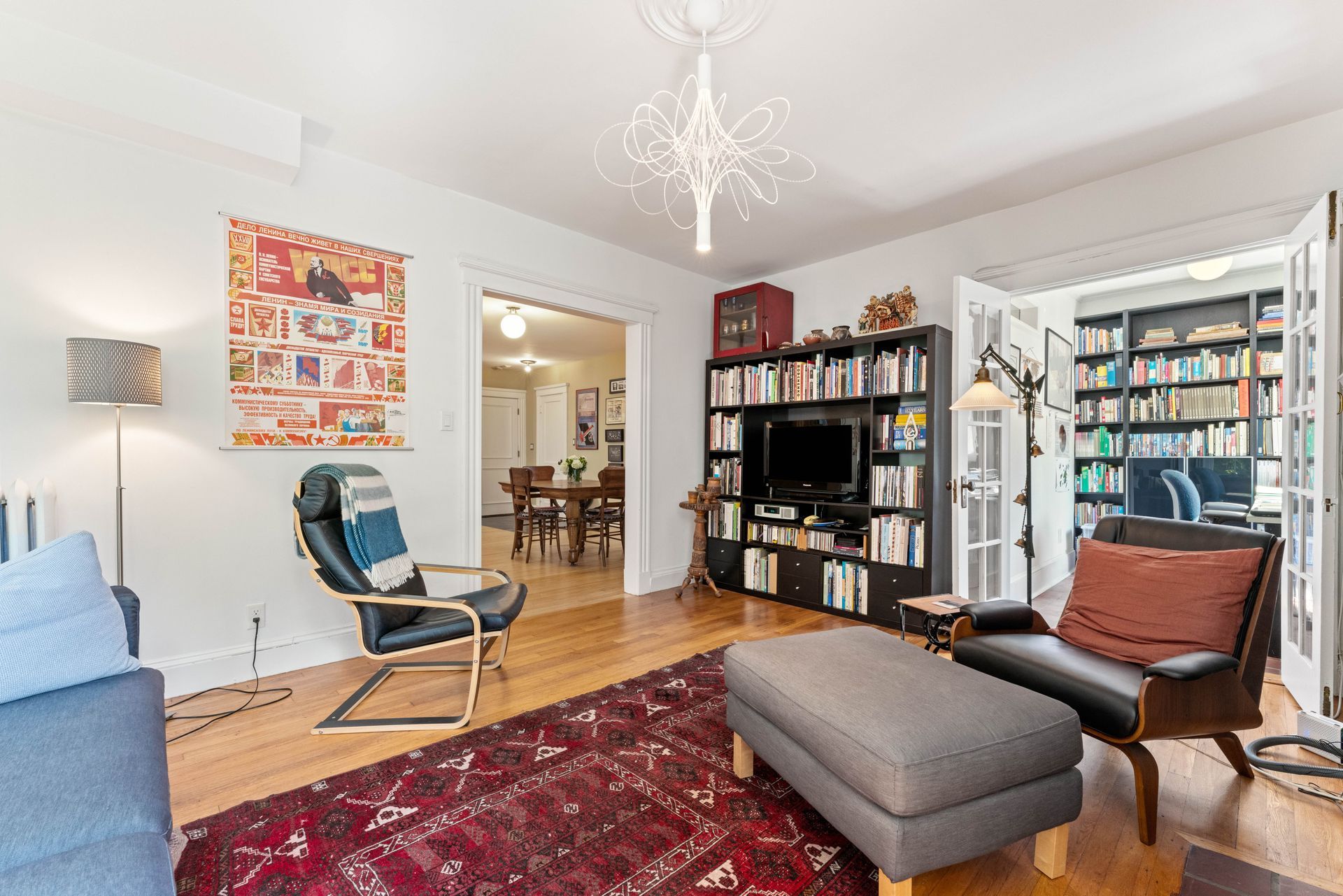 Living room with bookcase