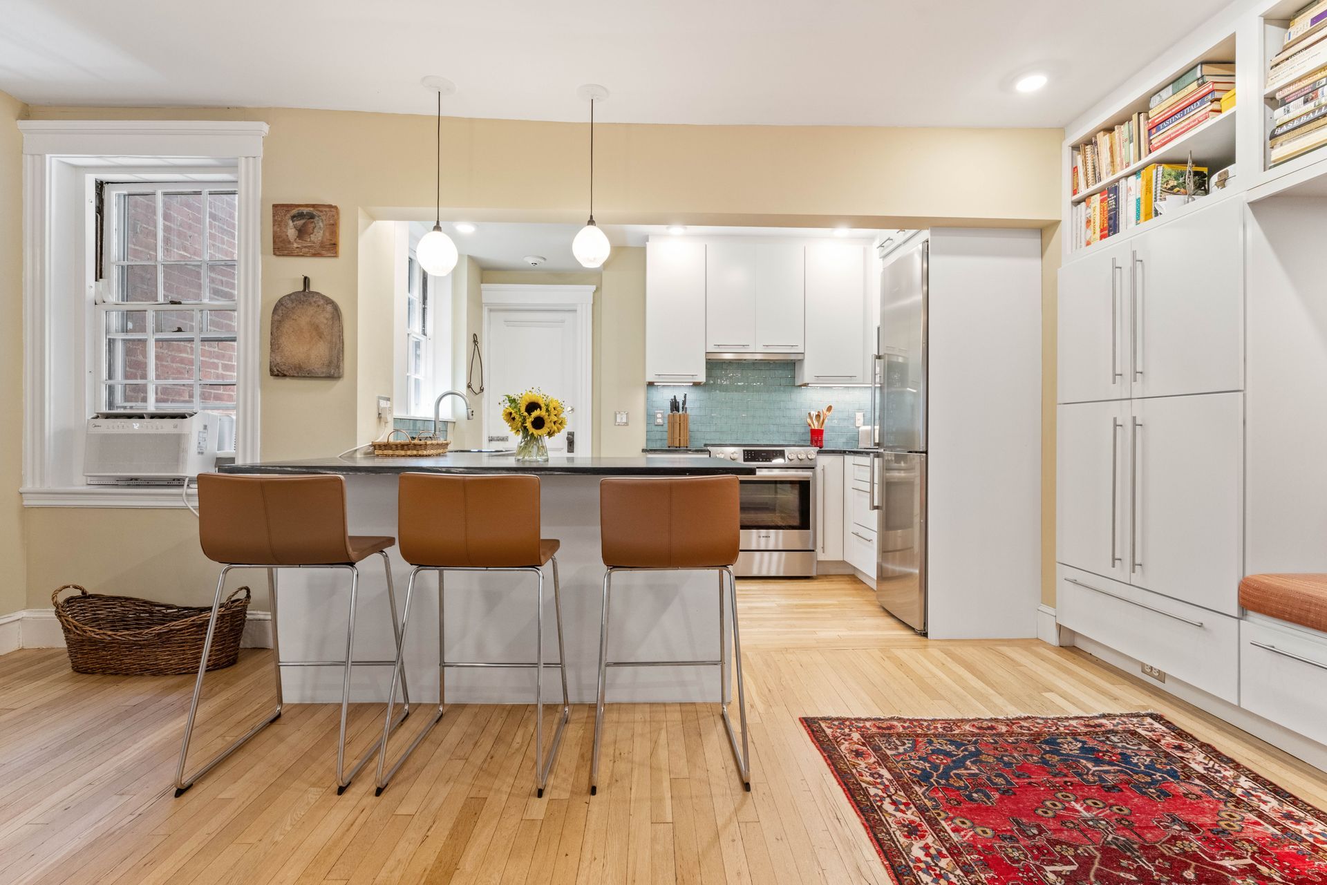 Kitchen and island bar