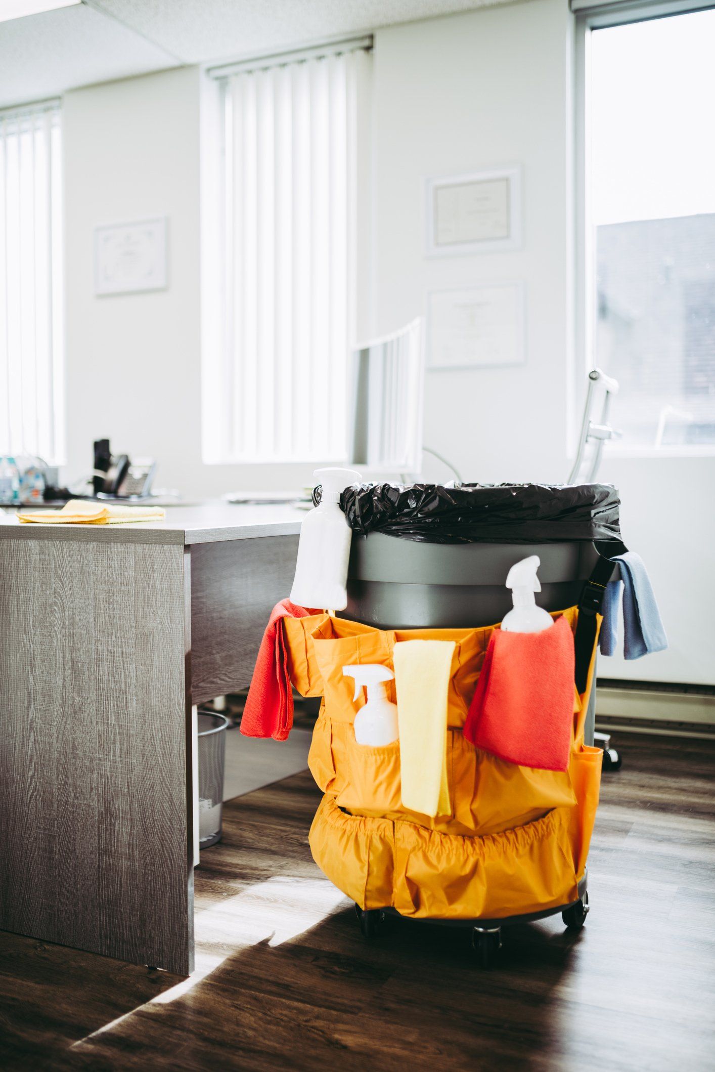 Cleaning Bin Inside an Office Room – Fargo, ND - Automated Maintenance Services, Inc.