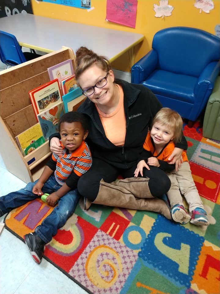 teacher with students