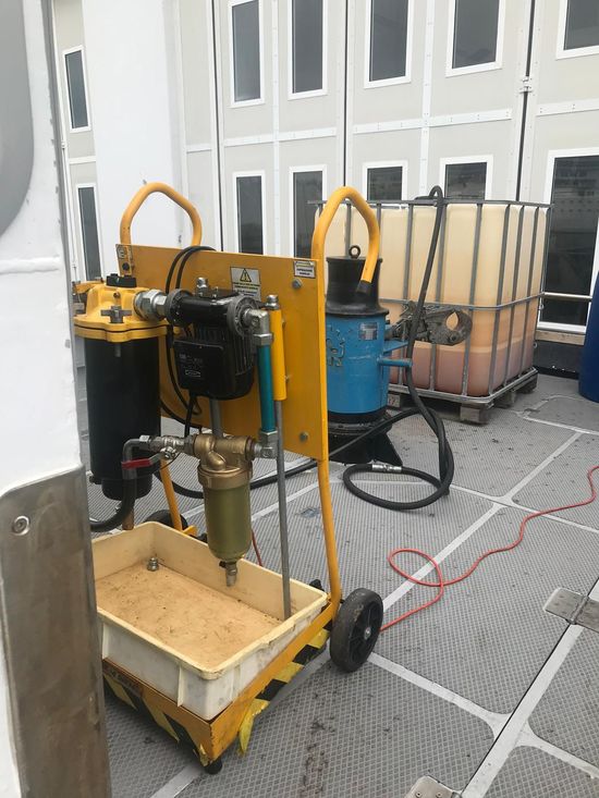 Filtrazione del gasolio e pulizia serbatoi