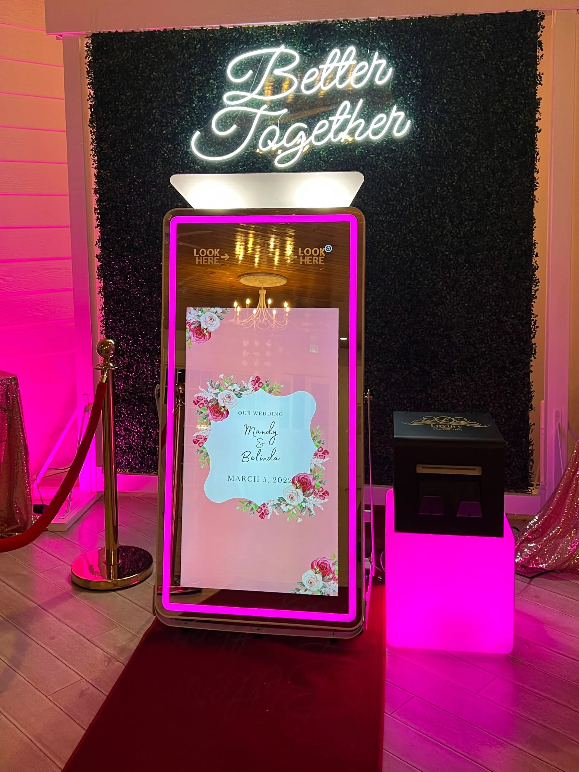 Photo booth at an event with