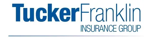 Tucker Franklin Insurance Group logo in blue and white