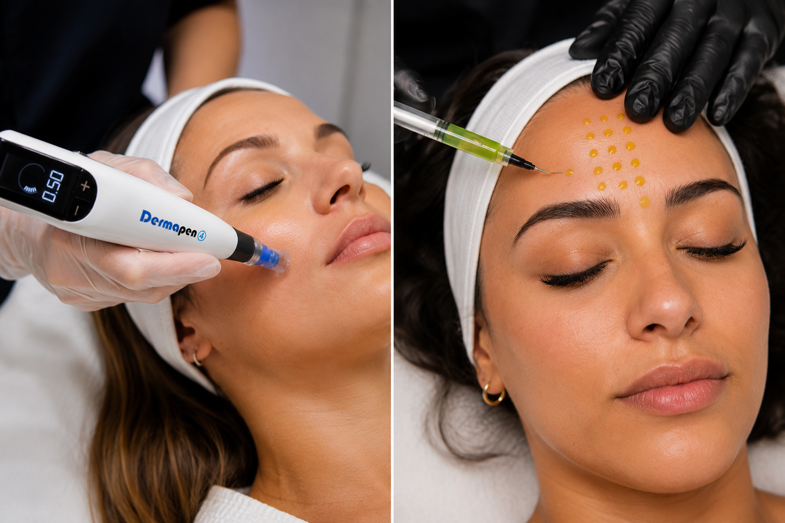 Beautiful lady getting BioRePeel + Microneedling
