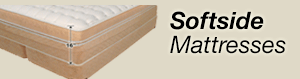 A picture of a mattress with the words softside mattresses below it.