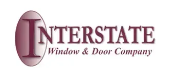 A logo for interstate window and door company