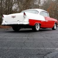 white and red car