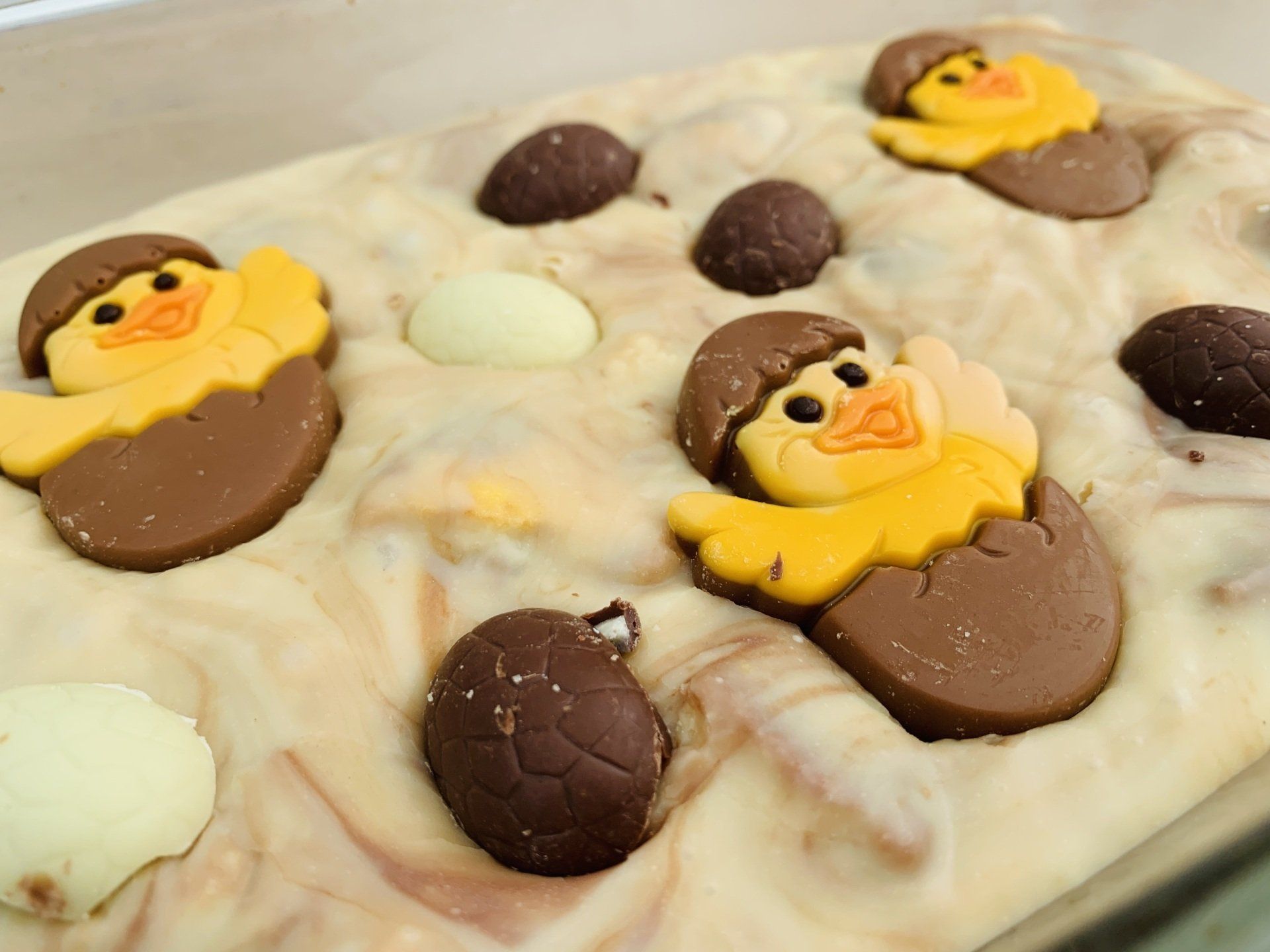 Recept; Paasfudge met paaseitjes