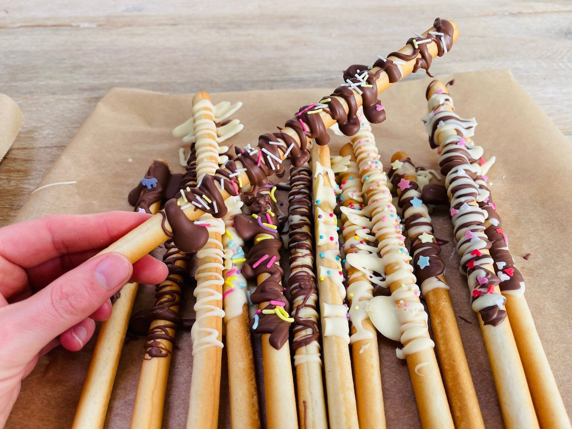 Recept; Soepstengels met chocolade