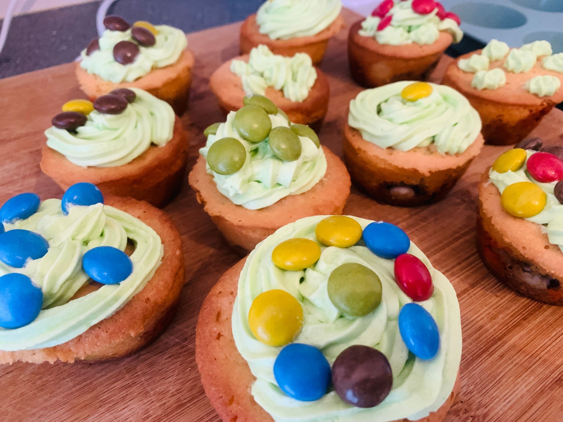 Recept; M&M cupcakes