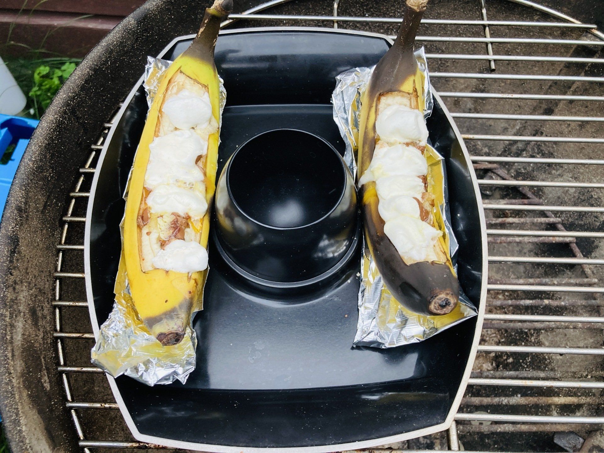 Bananen van de BBQ