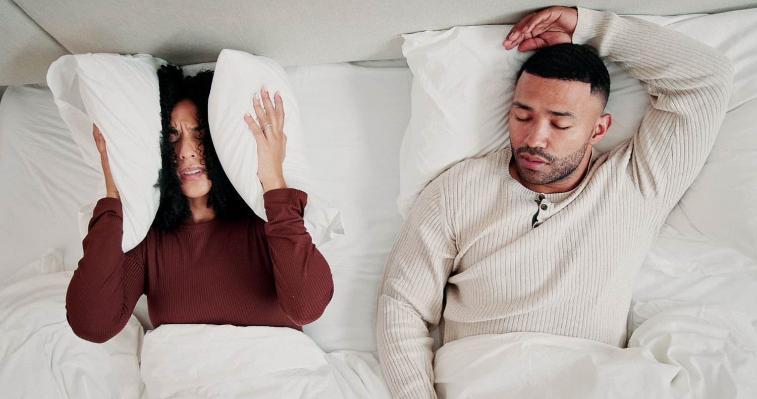 man snoring
