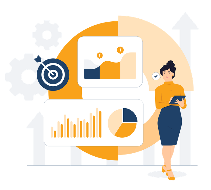 Female Leader high growth business financial overview 