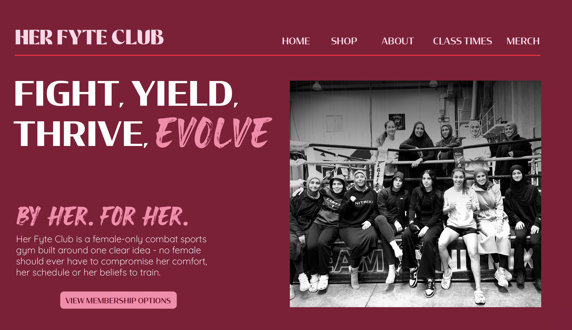 Her Fyte Club typography system