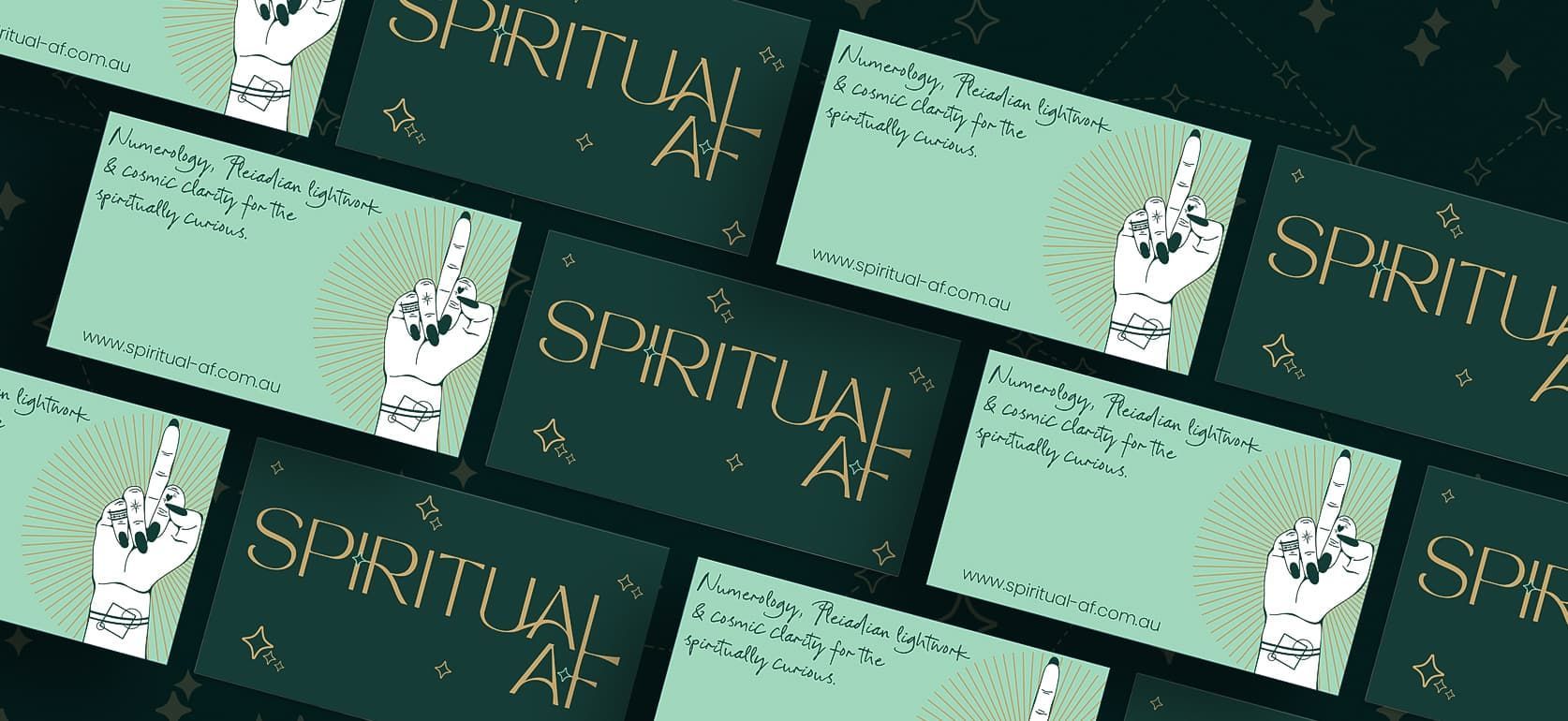 Repeated teal and dark green “SPIRIN” packaging or cards arranged diagonally on a starry background.