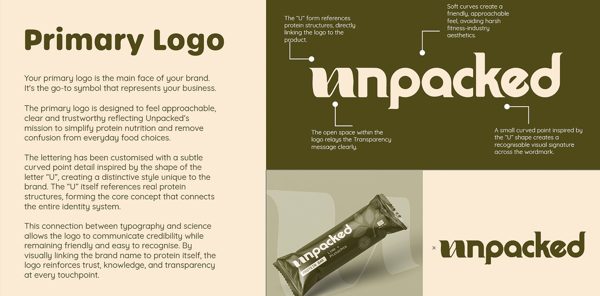 A brand guidelines slide for 