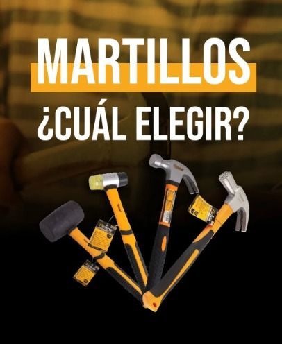 Martillos amarillos y negros sobre fondo negro, texto 