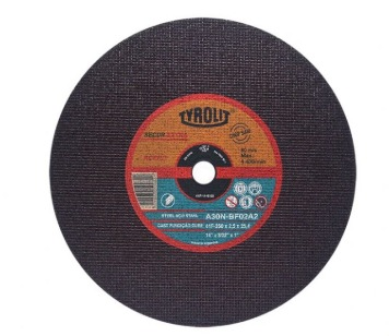 Disco de corte abrasivo circular etiquetado 
