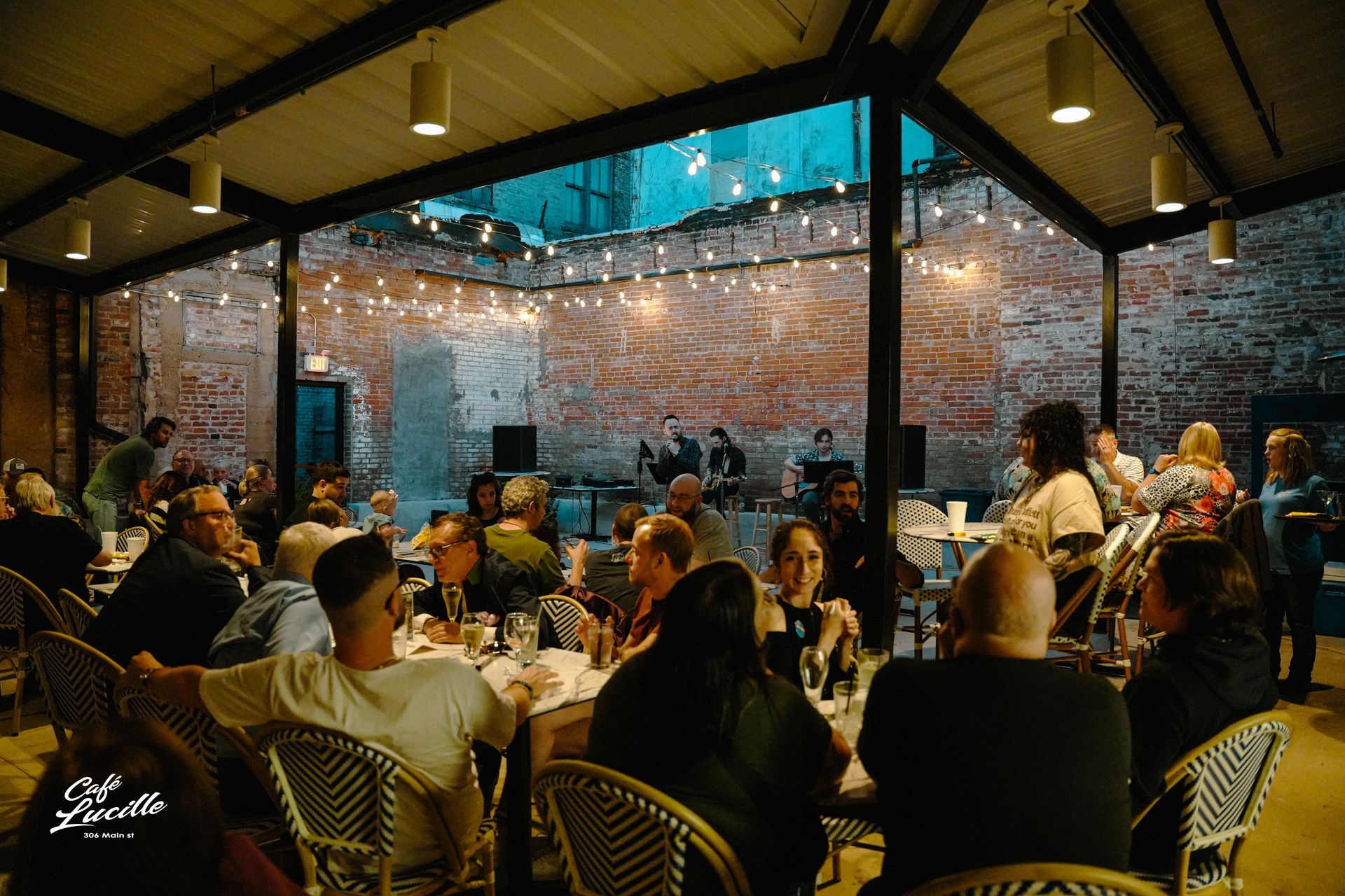 An After Hours for Downtown Live with live music on the courtyard and a dinner menu.
