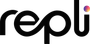 Repli logo with black text and a colored dot.
