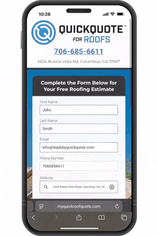 scrolling quickquote screen on a mobile phone
