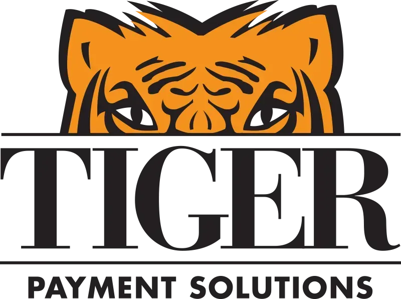 Tiger Payment Solutions logo with orange tiger face above black text.