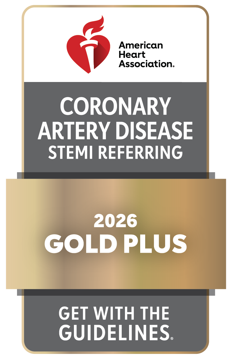 American Heart Association 2024 Get With The Guidelines Silver award for Rural Coronary Artery Disease STEMI.