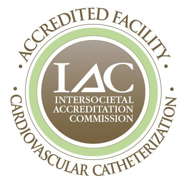IAC Accredited Facility seal with green and brown colors.
