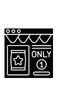Coffee cup icon with a hand, recycling symbol, and the word