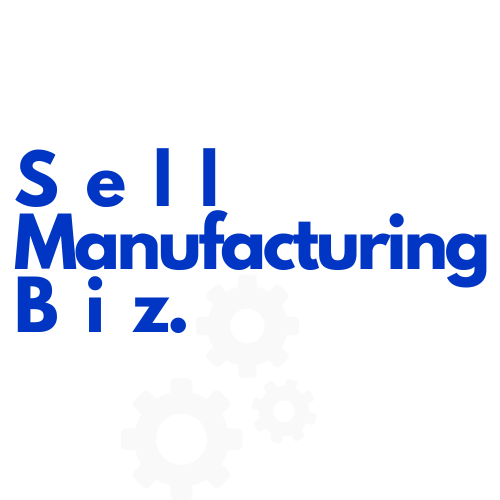 Blue “Sell Manufacturing Biz.” logo on white background